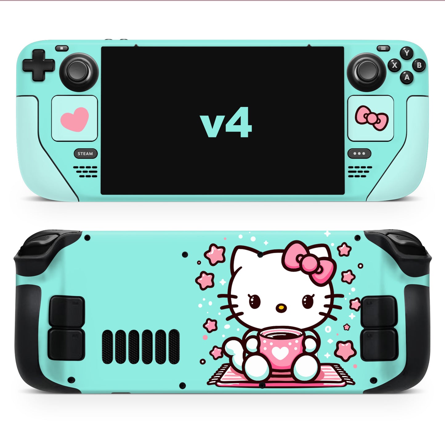 Four options / Premium 3M Eco-friendly Vinyl Skin/Wrap for Steam Deck / Oled – Sweet Afternoon/Kitty's Love Cafe