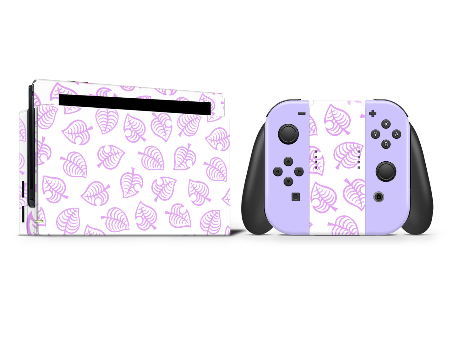 AC Leaf Lavender Full Wrap Vinyl Skin for Nintendo Switch