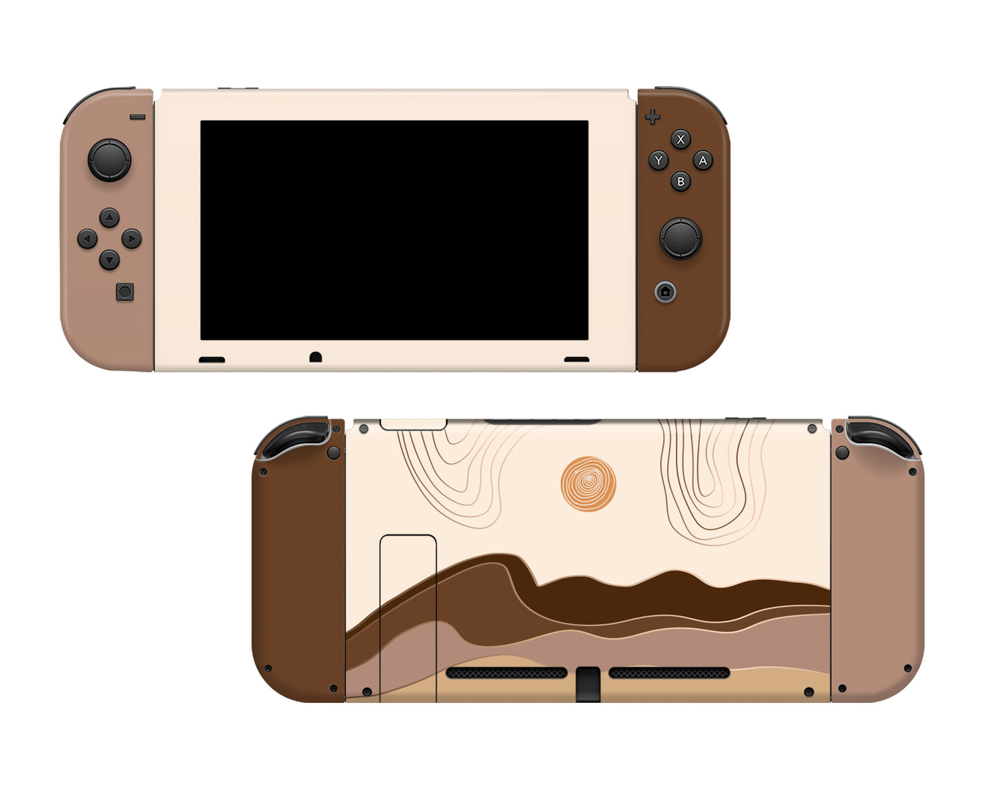 abstract landscape and serene modern and boho style 3M vinyl skin/wrap for Nintendo Switch