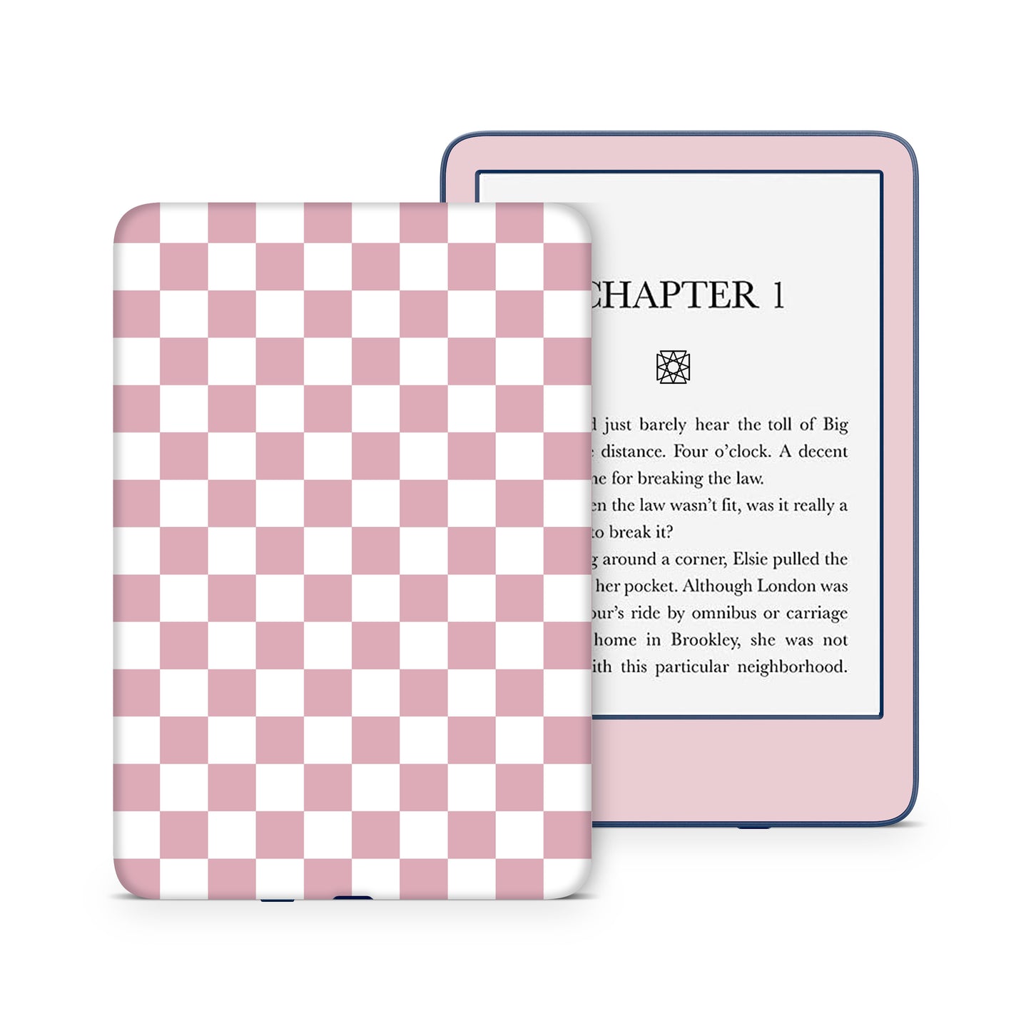 Checkerboard Dusty Rose 3M Premium Vinyl Skin/Wrap for Amazon Kindle