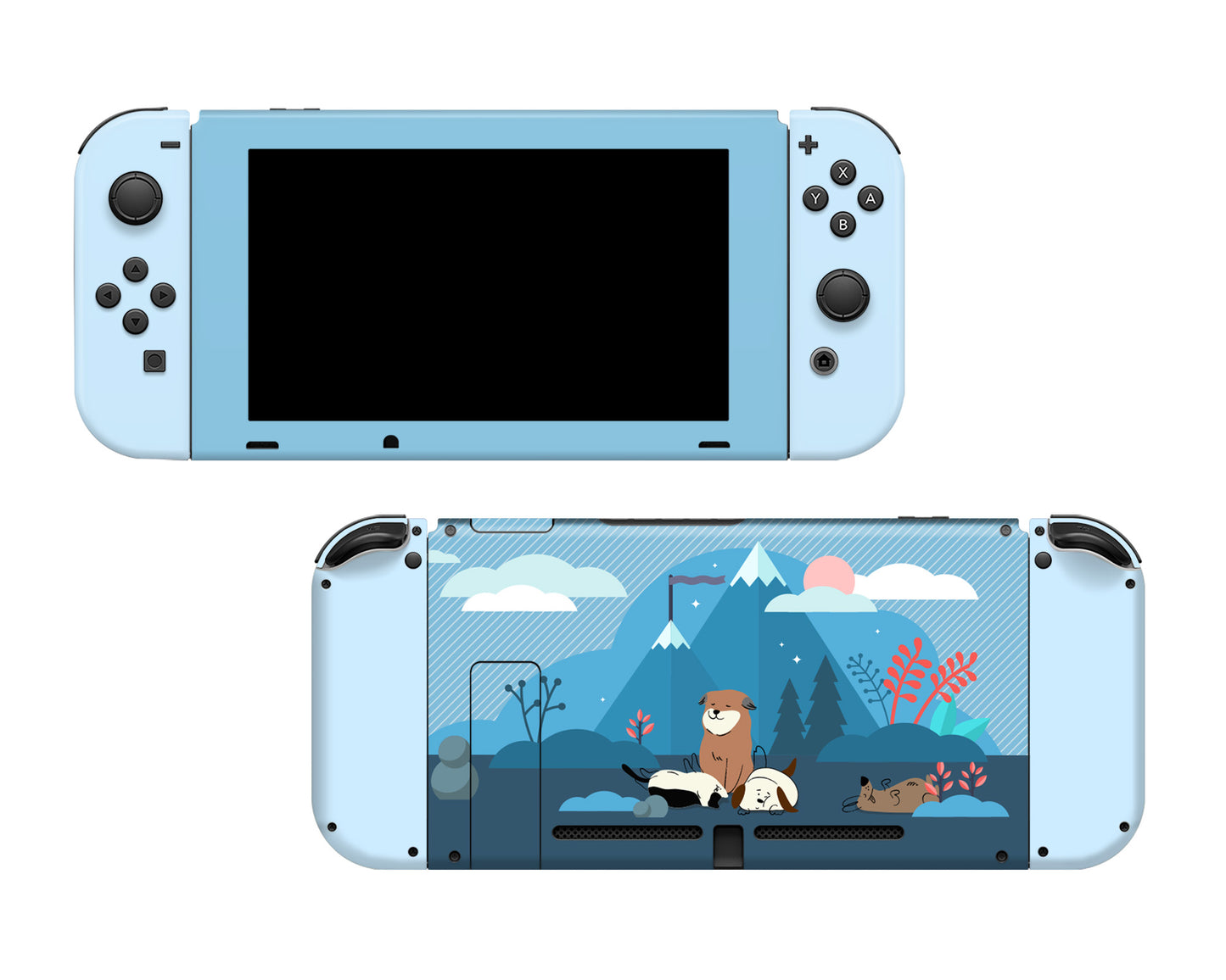 Dogs sleeping in moutains 3M Vinyl Skin/Wrap for Nintendo Switch/Oled