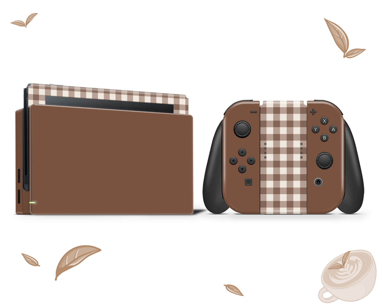 Espresso Gingham 3M Vinyl Skin/Wrap for Nintendo Switch/Oled