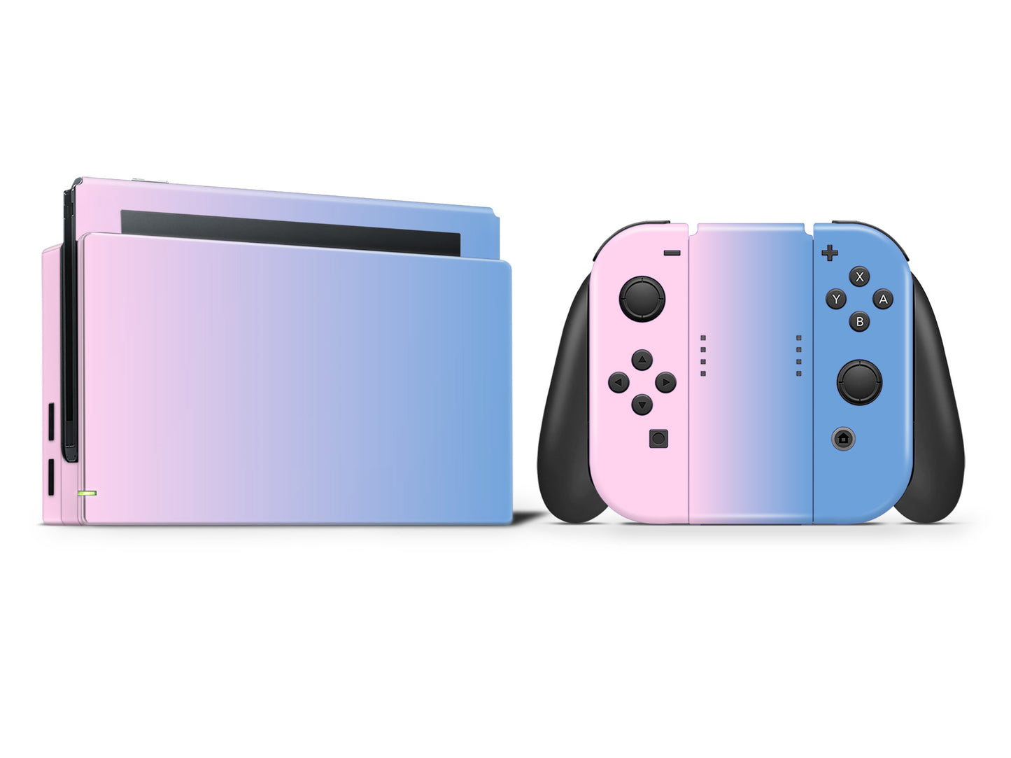 Pale Pink to Soft Blue Ombre Full Wrap Vinyl Skin for Nintendo Switch