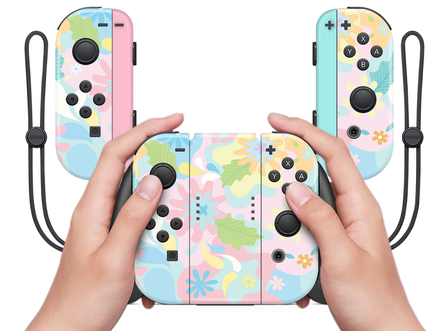 Flower Pattern Full Wrap Vinyl Skin for Nintendo Switch