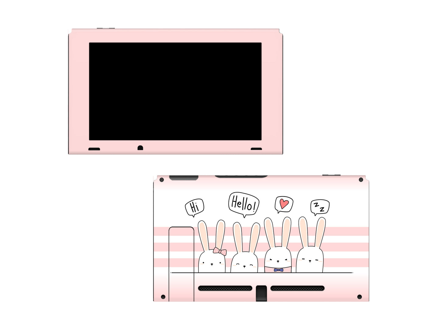 Cute Bunnies Full Wrap Vinyl Skin for Nintendo Switch