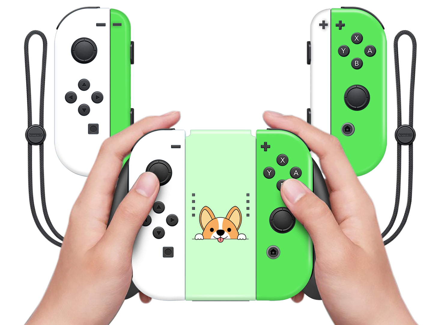 Cute Corgi dog Full Wrap Vinyl Skin for Nintendo Switch