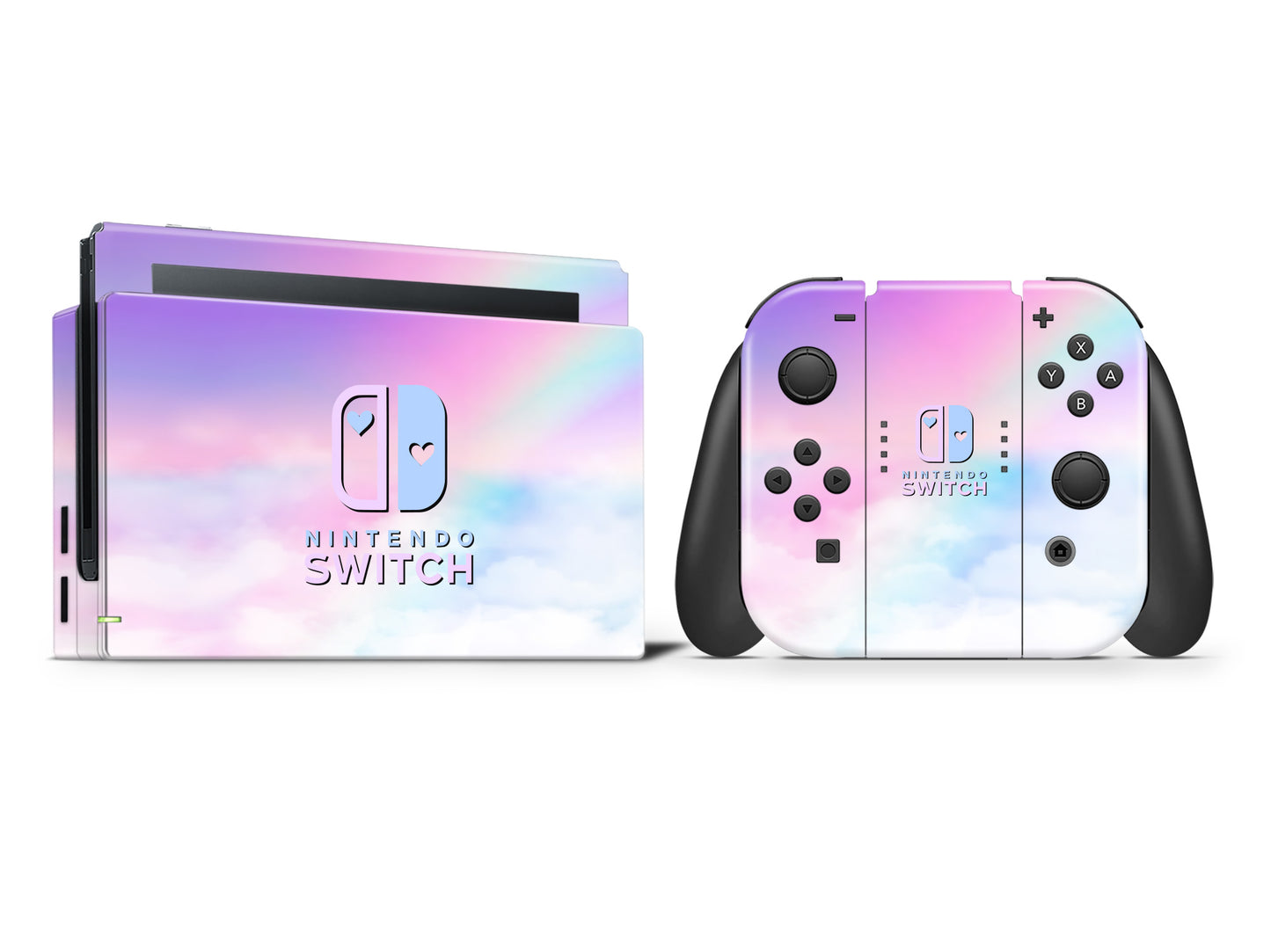 Dream Sky Heart logo Full Wrap Vinyl Skin for Nintendo Switch