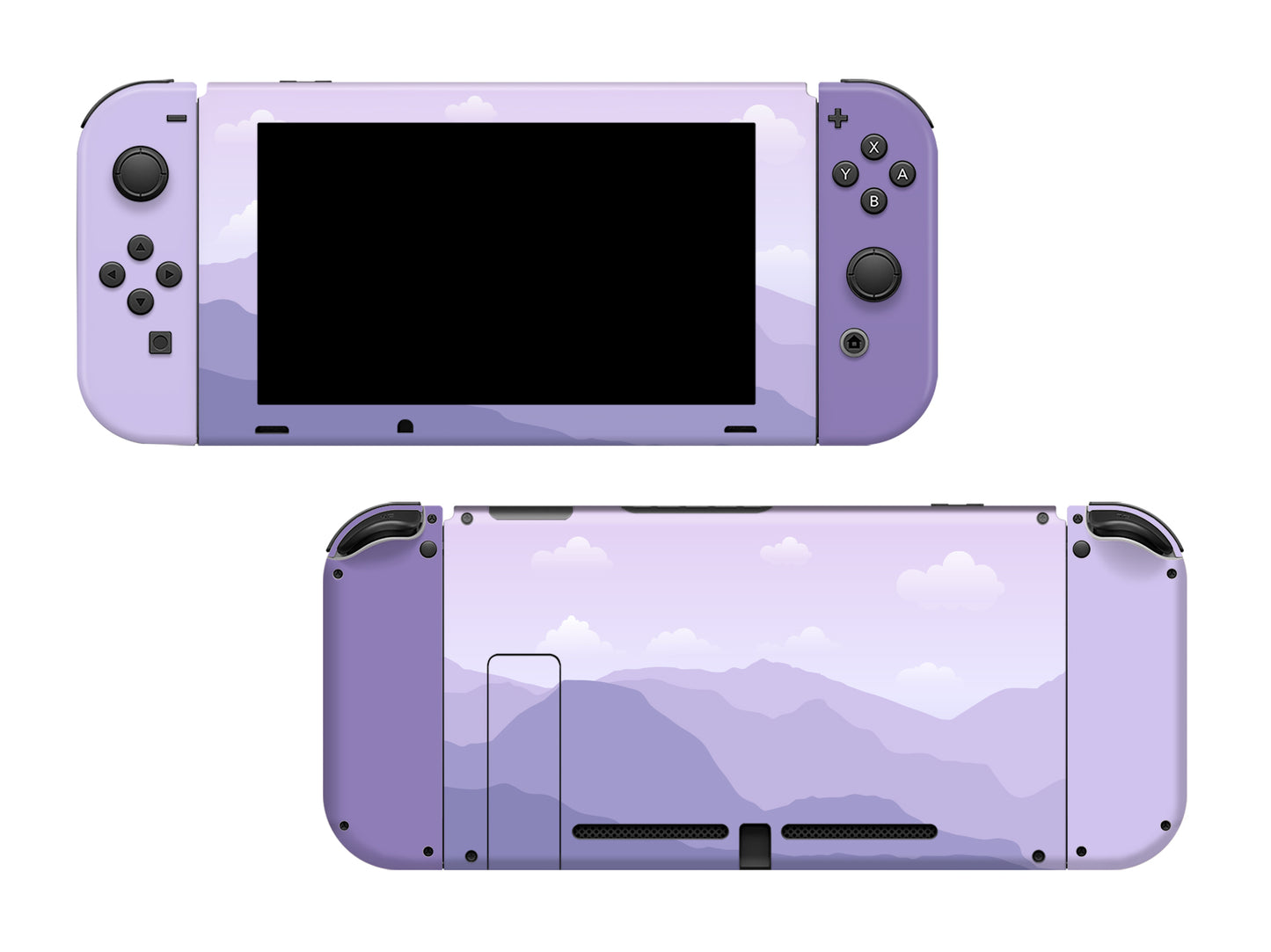Misty Mountain Violet Printed Vinyl Skin 3M Premium Vinyl Full Wrap For Nintendo Switch/Oled
