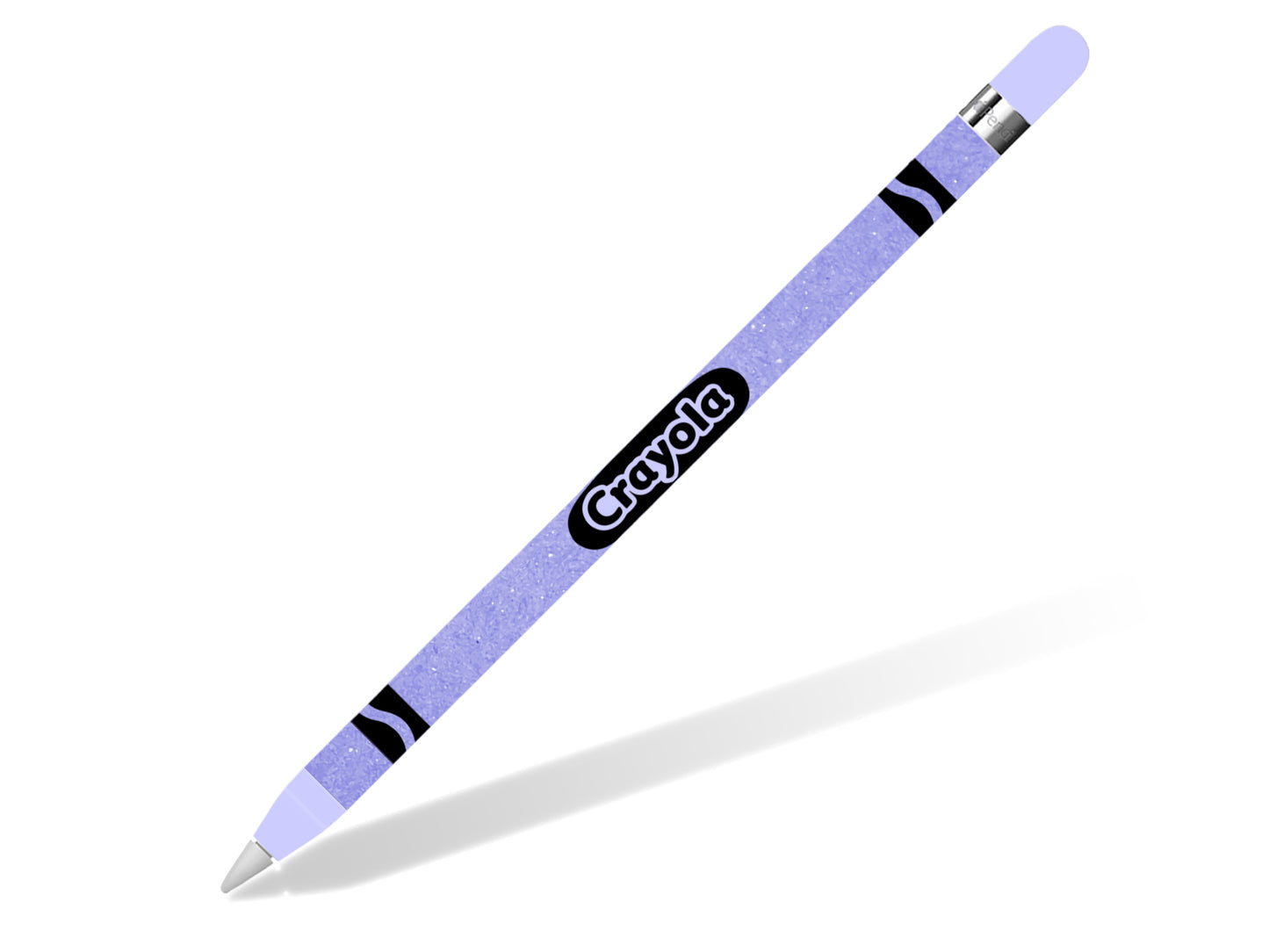 Crayon Style Pastel Purple Apple Pencil Skin