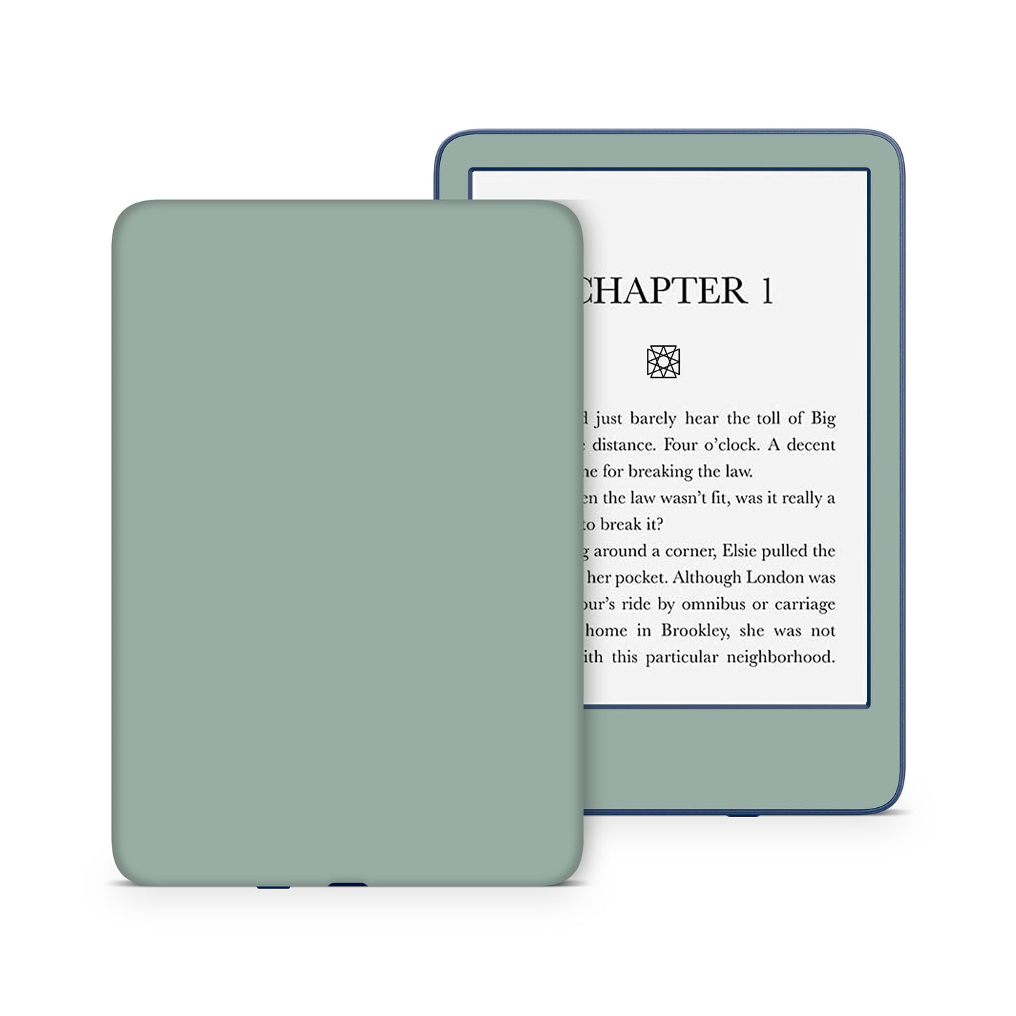 Nature green Sage and Eucalyptus 3M premium vinyl skins wraps for Amazon Kindle