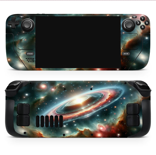 Steam Deck/OLED Skin/Wrap with Premium 3M Vinyl | Cosmic Drift – Elegantly Personalize Your Console with Eco-Friendly Materials