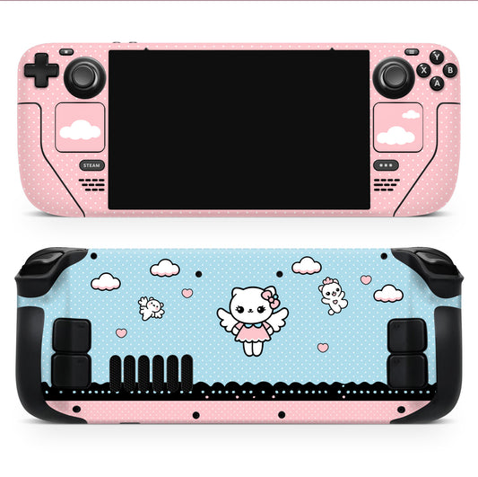 Angel Kitty – Elegantly Personalize Your Console | Premium 3M Vinyl Skin/Wrap for Steam Deck/OLED