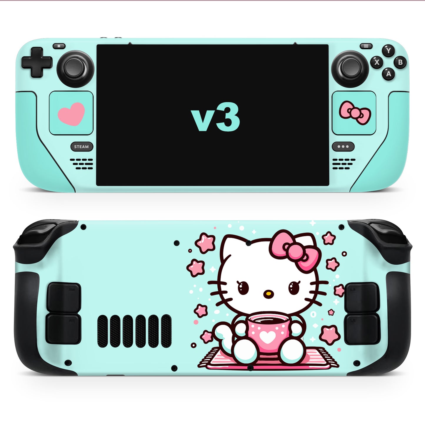 Four options / Premium 3M Eco-friendly Vinyl Skin/Wrap for Steam Deck / Oled – Sweet Afternoon/Kitty's Love Cafe