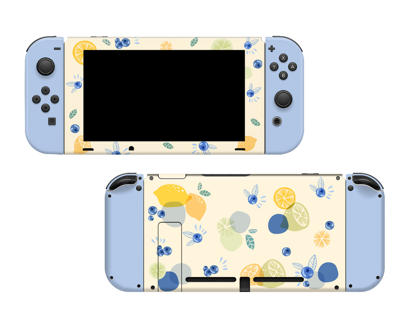 Don't forget to keep yourself healthy--blueberry lemon skin for your Nintendo switch