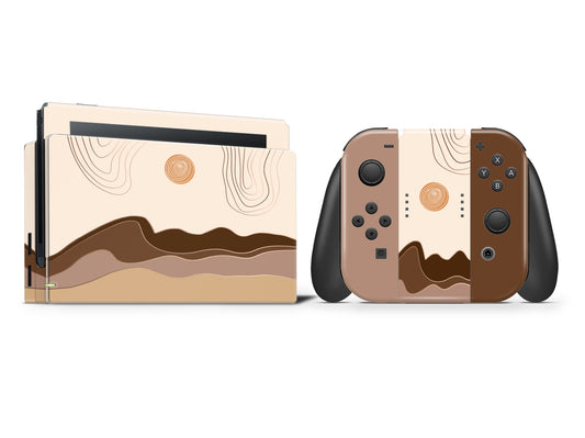 abstract landscape and serene modern and boho style 3M vinyl skin/wrap for Nintendo Switch