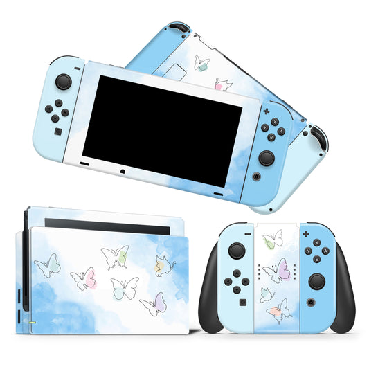 Butterflies in the sky Printed Premium Vinyl Skins/Wraps for Nintendo Switch/Oled