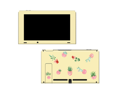 watercolor Cactus plants Printed 3M Vinyl Skin/Wrap for Nintendo Switch/Oled