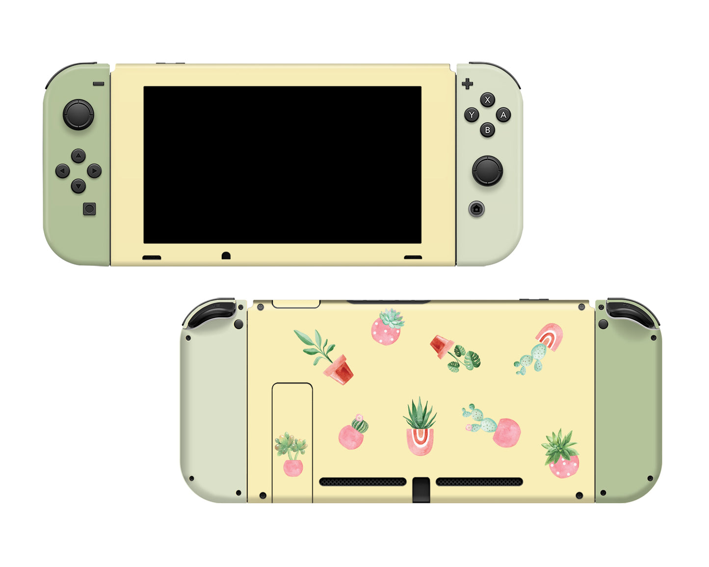 watercolor Cactus plants Printed 3M Vinyl Skin/Wrap for Nintendo Switch/Oled