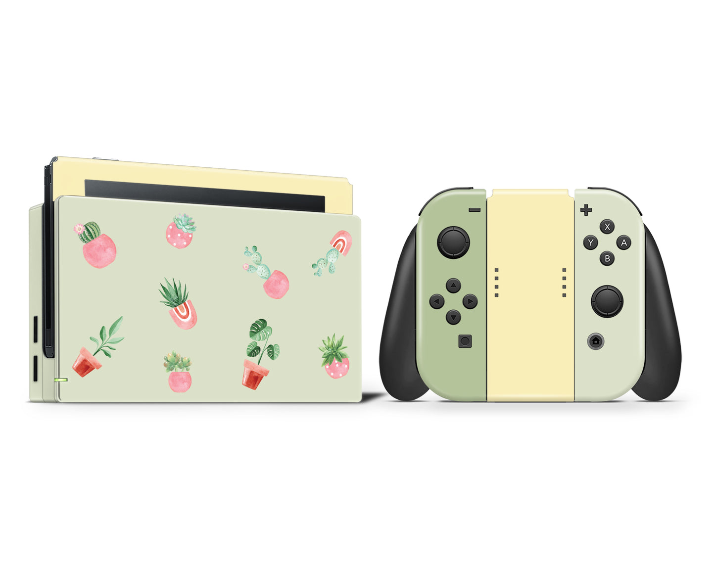 watercolor Cactus plants Printed 3M Vinyl Skin/Wrap for Nintendo Switch/Oled