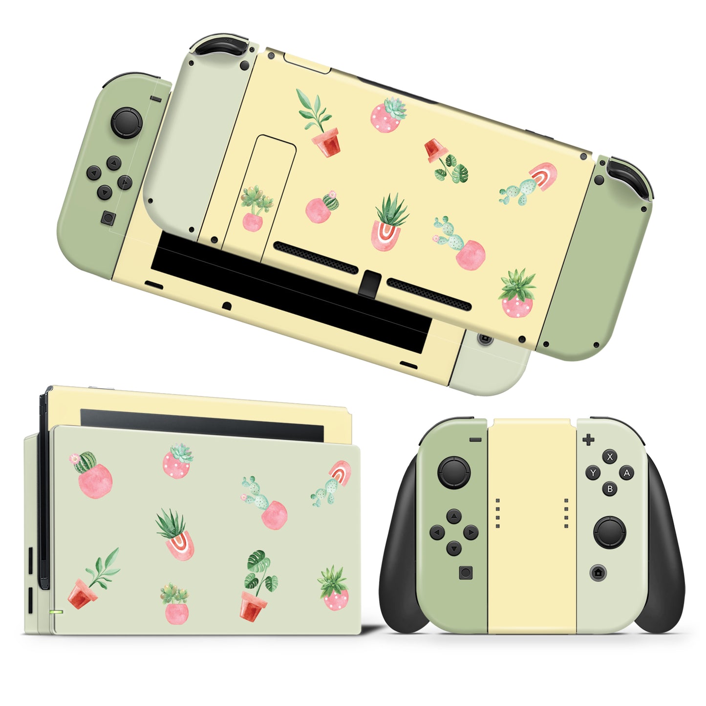 watercolor Cactus plants Printed 3M Vinyl Skin/Wrap for Nintendo Switch/Oled