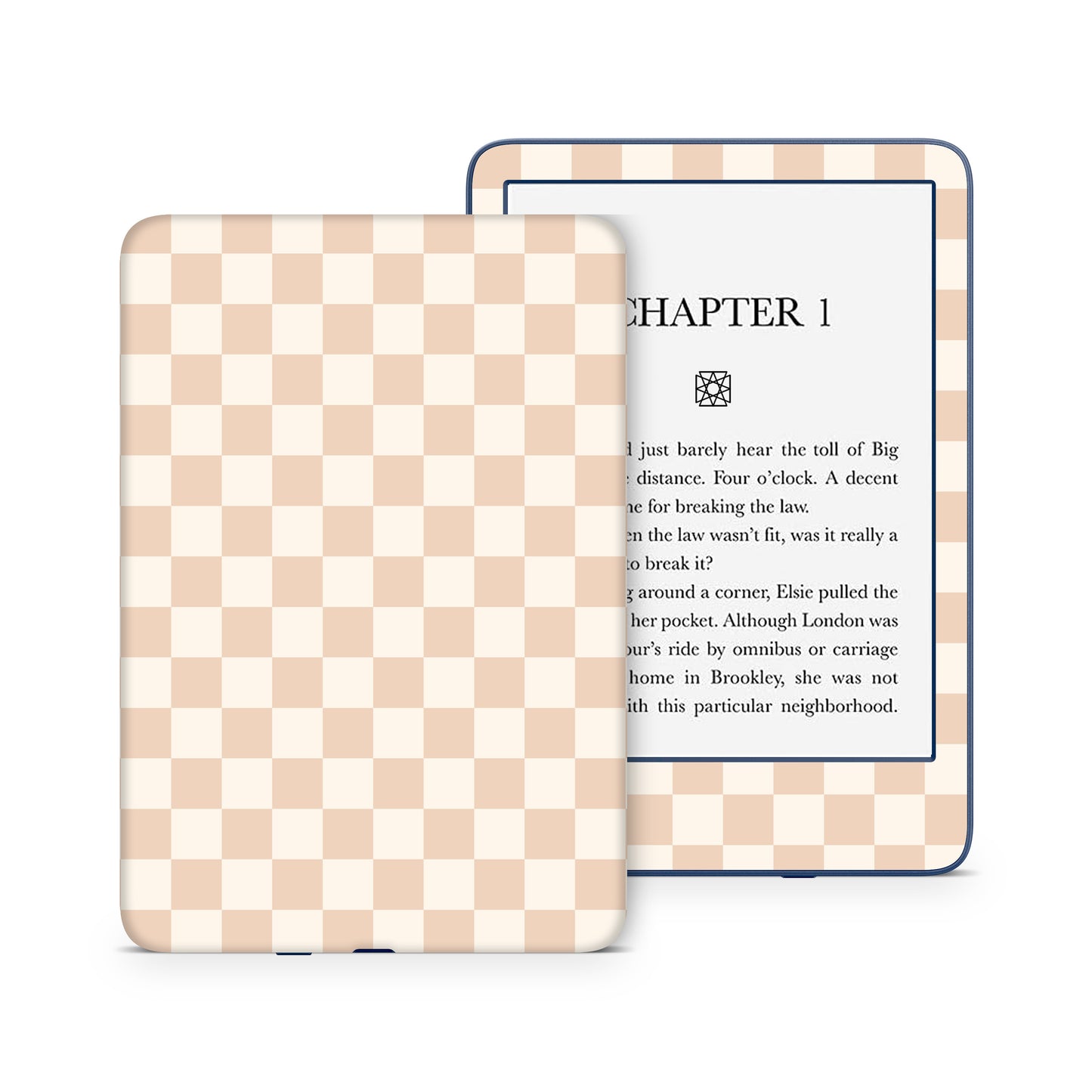 Checkerboard Coffee Latte 3M Premium Vinyl Skin/Wrap for Amazon Kindle