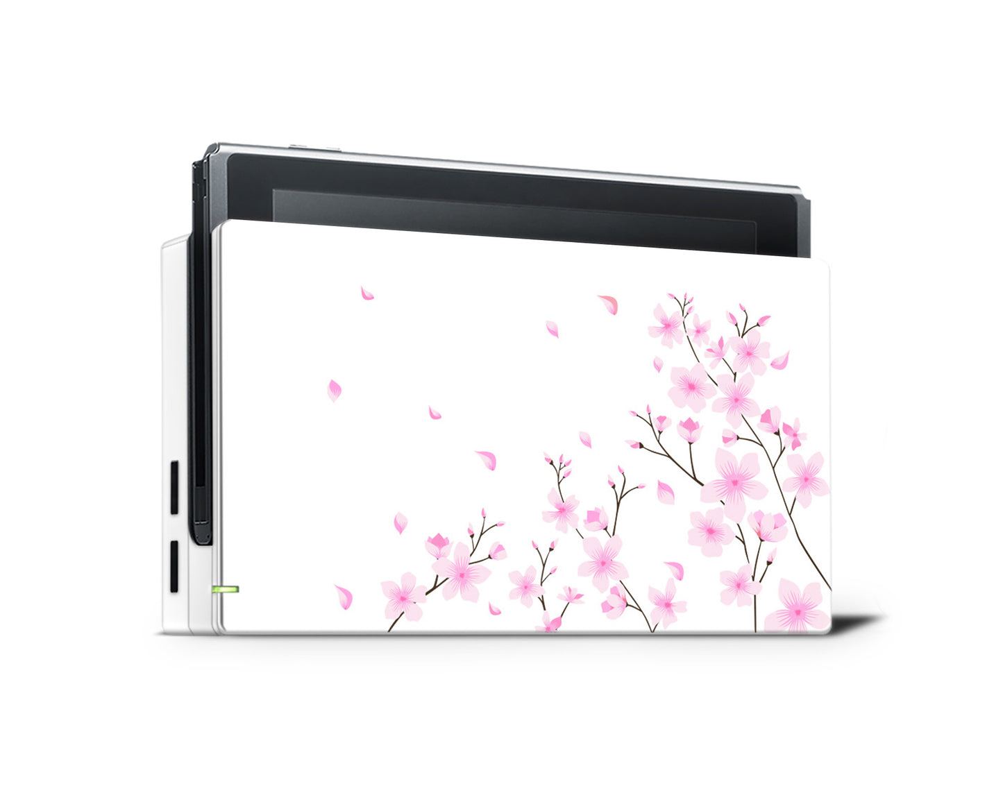 Cherry Blossom on Pure White Full Wrap Vinyl Skin for Nintendo Switch