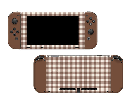 Espresso Gingham 3M Vinyl Skin/Wrap for Nintendo Switch/Oled