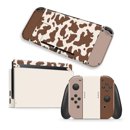 Cow Print pattern Made with 3M Premium Vinyl Skins/Wraps for Nintendo Switch/Oled