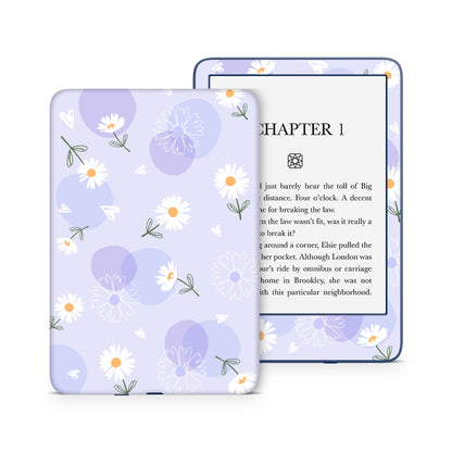 Daisy flowers with hearts 3M premium vinyl skins wraps for Amazon Kindle