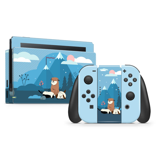 Dogs sleeping in moutains 3M Vinyl Skin/Wrap for Nintendo Switch/Oled