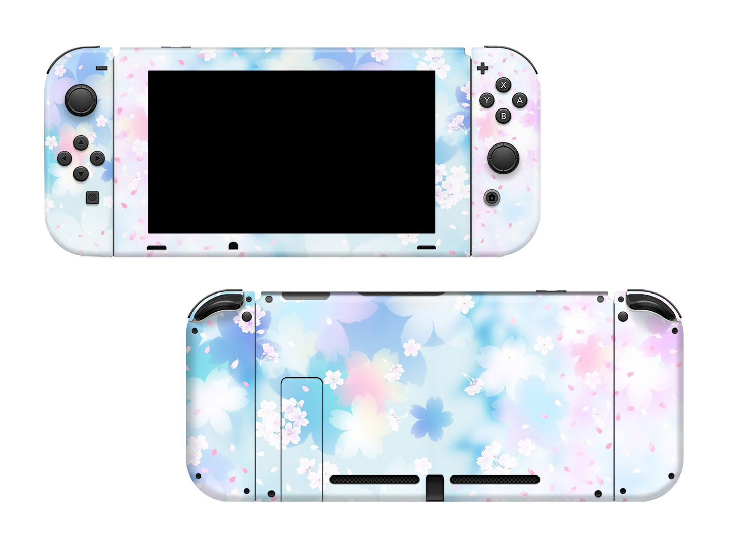 Floral Paint Full Wrap Vinyl Skin for Nintendo Switch