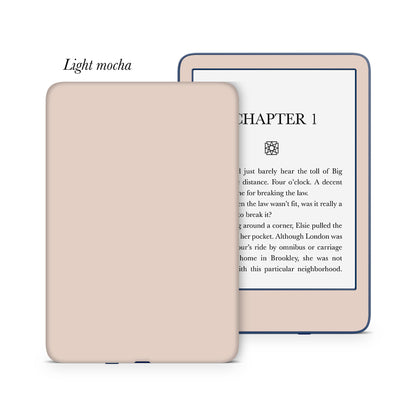 Coffee latte inspired 3M premium vinyl skins wraps for Amazon Kindle