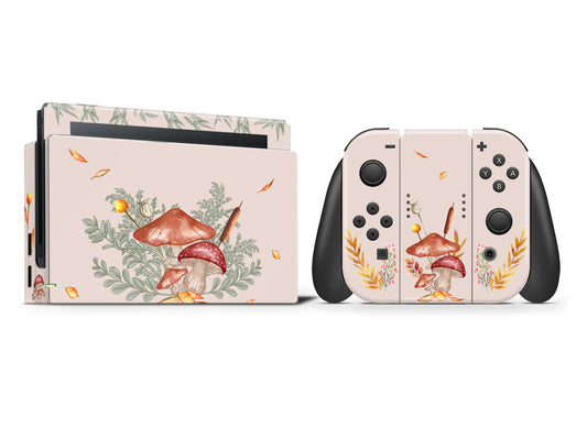 Botanic Mushroom Plant 3M Vinyl Skin/Wrap for Nintendo Switch/Oled