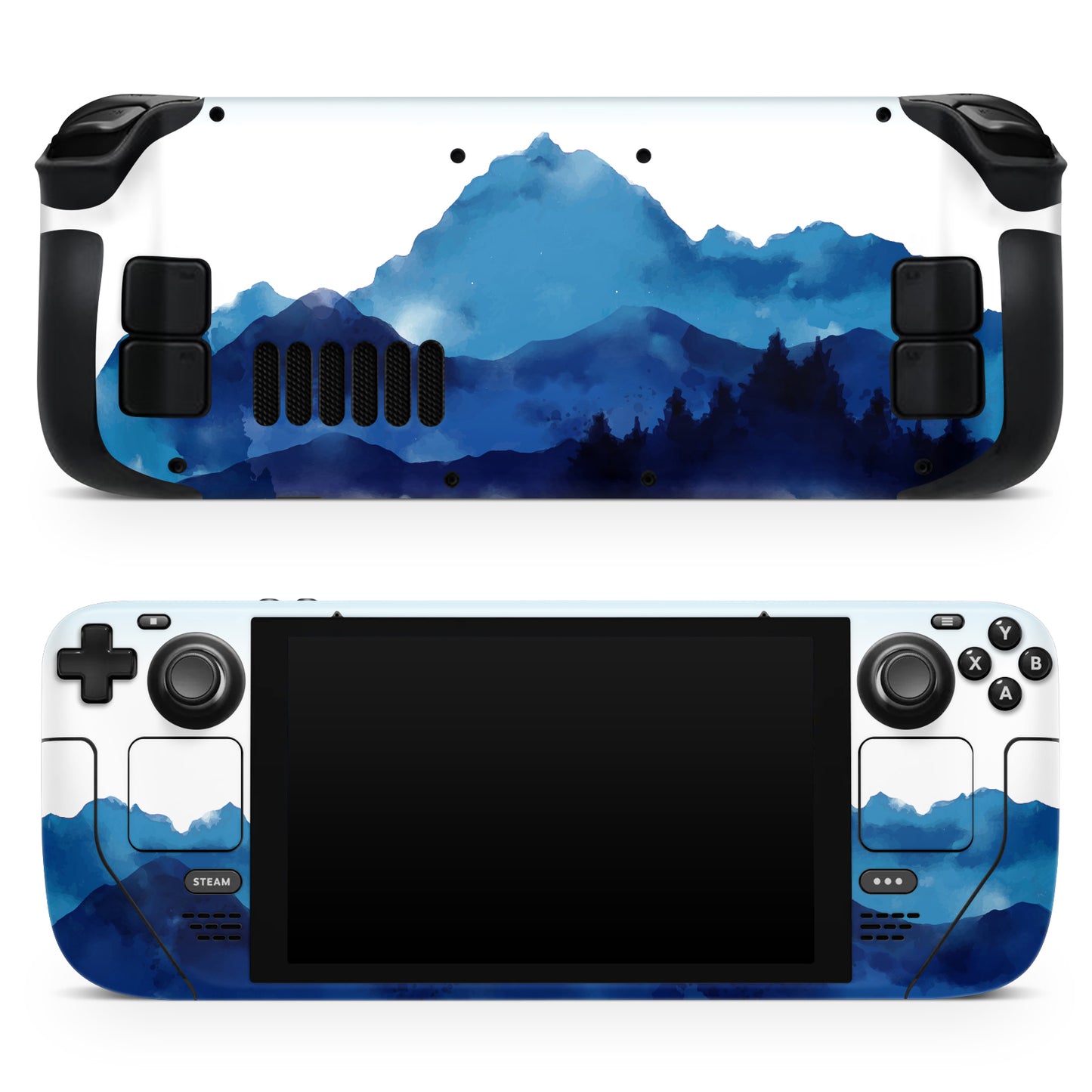 Watercolor mountains 3M Premium Vinyl Skin / Wrap for Steam Deck