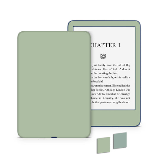 Nature green Sage and Eucalyptus 3M premium vinyl skins wraps for Amazon Kindle