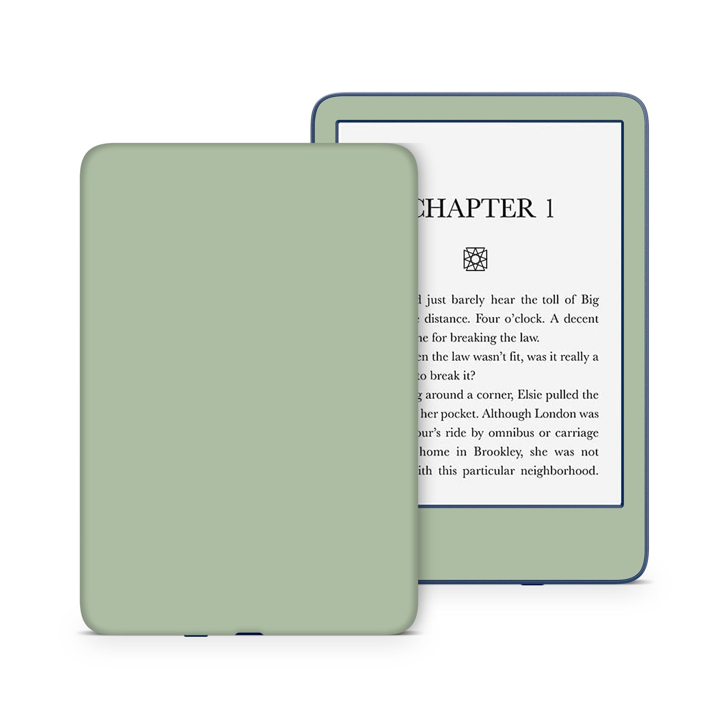 Nature green Sage and Eucalyptus 3M premium vinyl skins wraps for Amazon Kindle