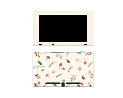 Simple leaves mushrooms 3M Premium Vinyl Skin/Wrap for Nintendo Switch/Oled