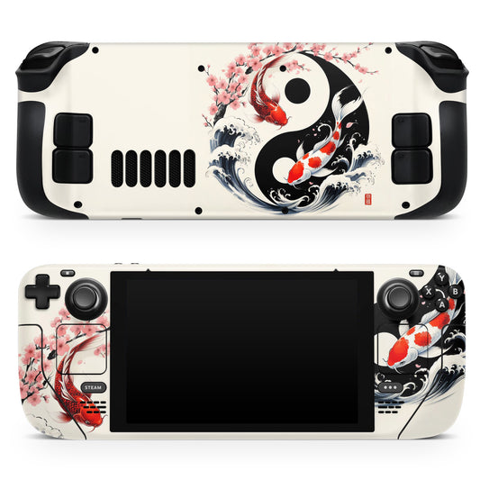 Yin Yang Koi fish 3M Premium Vinyl Skin / Wrap for Steam Deck