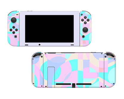 Pastel Geometric Shapes 3M vinyl Skin/Wrap for Nintendo Switch