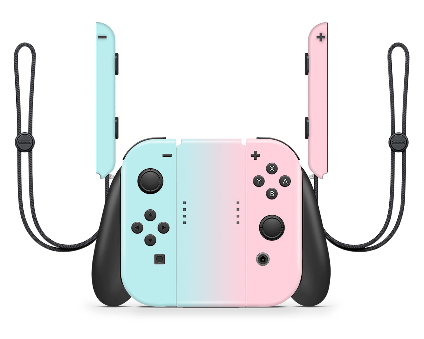 Pastel Teal Pink Ombre Full Wrap Vinyl Skin for Nintendo Switch