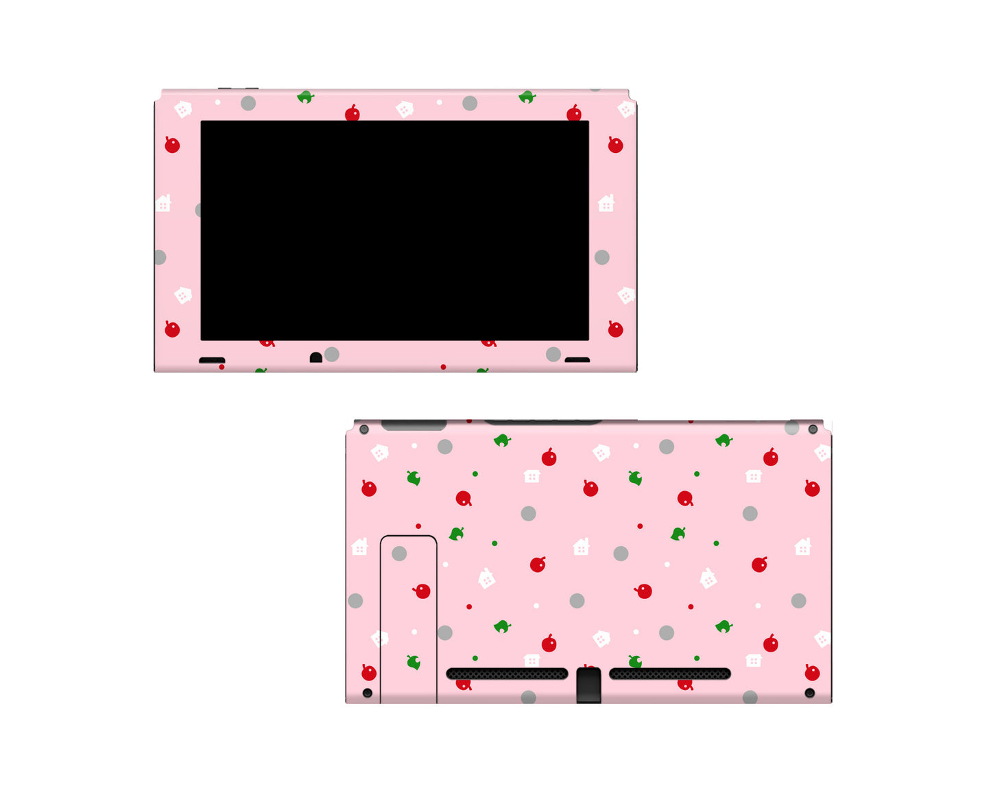 AC Leaf Pastel Pink Full Wrap Vinyl Skin for Nintendo Switch