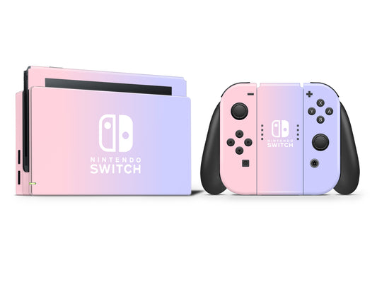 Pastel Pink to Purple Ombre Full Wrap Vinyl Skin for Nintendo Switch