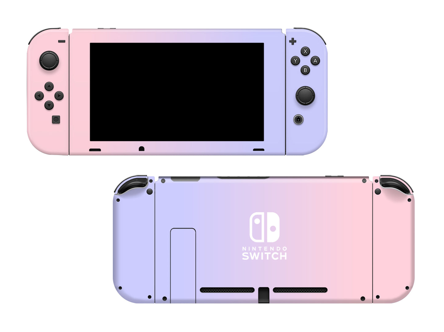 Pastel Pink to Purple Ombre Full Wrap Vinyl Skin for Nintendo Switch