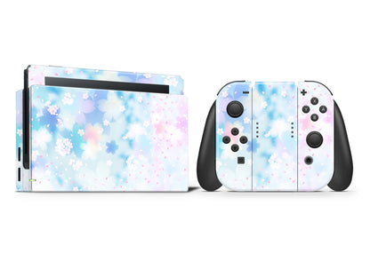 Floral Paint Full Wrap Vinyl Skin for Nintendo Switch