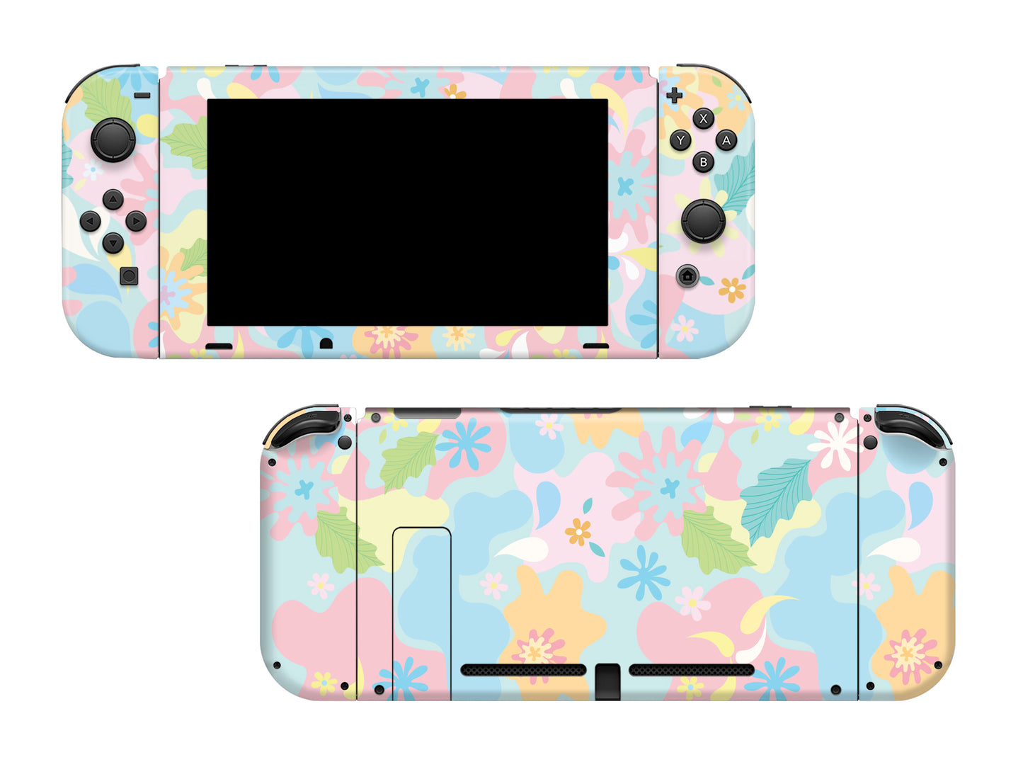 Flower Pattern Full Wrap Vinyl Skin for Nintendo Switch