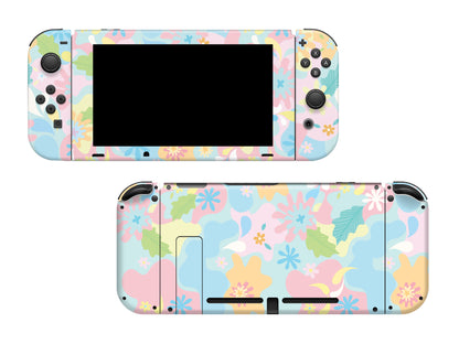 Flower Pattern Full Wrap Vinyl Skin for Nintendo Switch