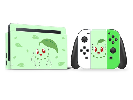 Green and white Combo Full Wrap Vinyl Skin for Nintendo Switch
