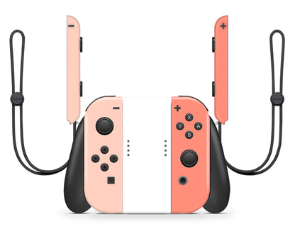 Pastel Orange and White 3M Vinyl Skin/Wrap for Nintendo Switch/Oled