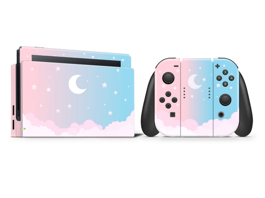 Starry Sky Pastel Pink Blue 3M Vinyl Skin/Wrap for Nintendo Switch/Oled