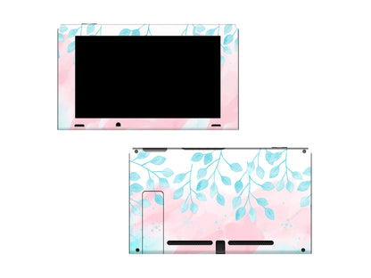 Watercolor Painting Leaves (V2) Full Wrap Vinyl Skin for Nintendo Switch